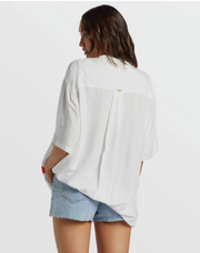 On Vacation Woven Shirt - Salt Crystal