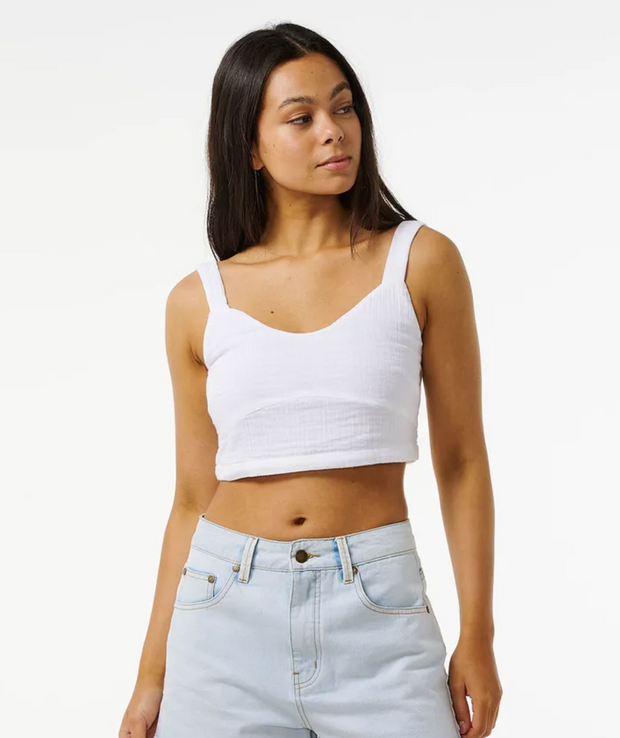 Premium Surf Crop- White