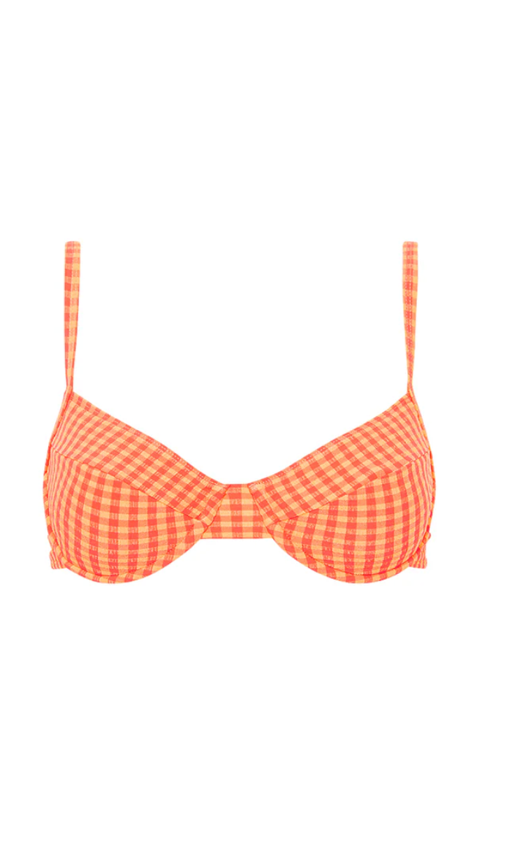 Ditzy Underwire Bra Bikini Top - Honeysuckle