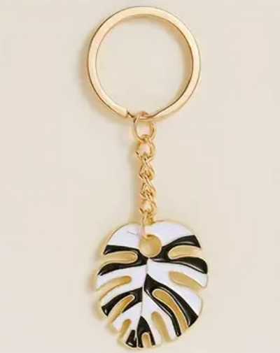 Multicolor Monstera Leaf Keychain- Assorted