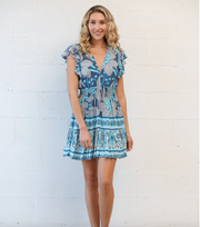 Serena Dress- Blue Papaya