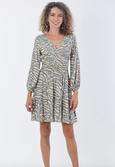 Talia Mini Dress- Zebra