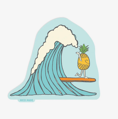 Surfing Pineapple - Sticker