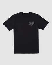 Oval Script Short Sleeve T Shirt- Black