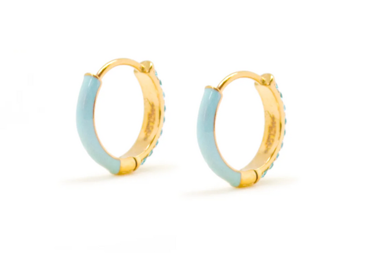 Gleam Mini Hoops- Aqua