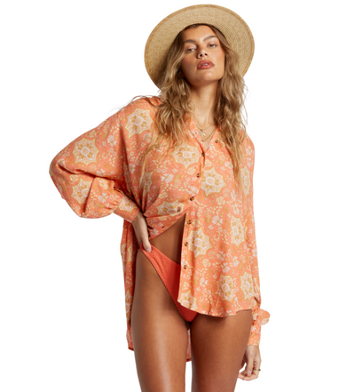 Dream Space Blouse - Sweet Papaya