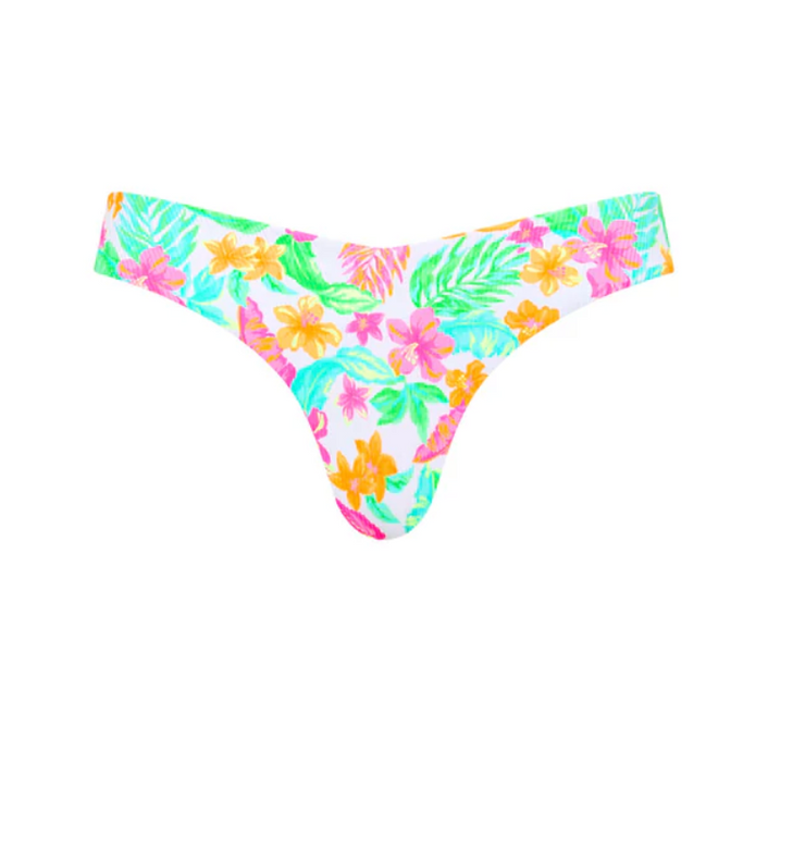 Cheeky V Bikini Bottom - Coconut Dreams