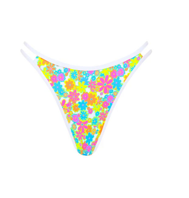 Twin Strap Cheeky Bikini Bottom - Sweet Sunshine