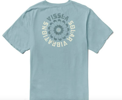 Solar Spirals Organic Tee - Stone Blue