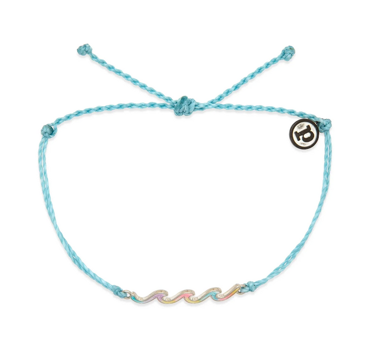 Tie Dye Waves Charm Bracelet - Light Blue