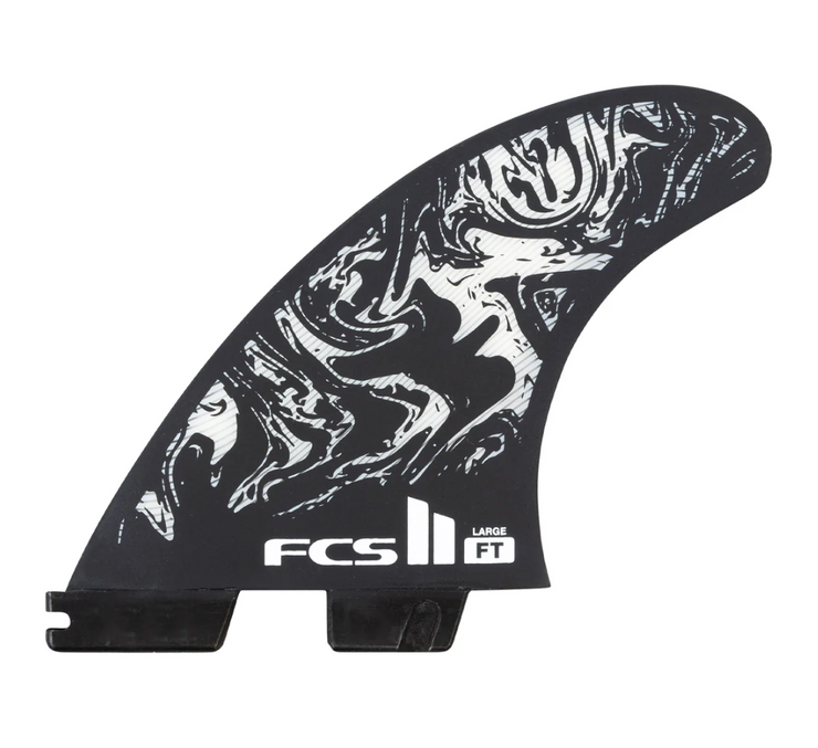 FCS II Filipe Toledo PC Medium Tri Fins - Black/White