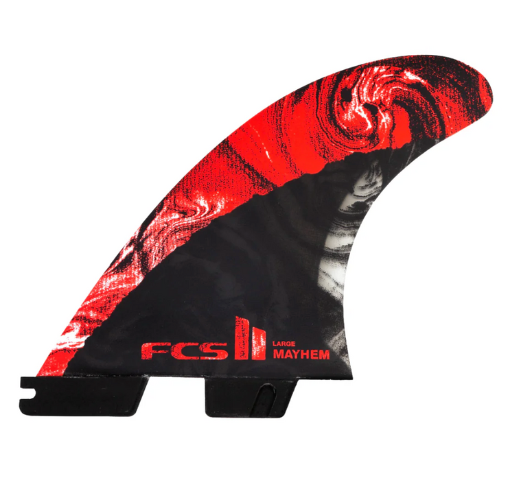 FCS II Matt Biolos PC Carbon Large Tri-Quad Fins - Red