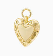 Piece of My Heart Charms (2-pack) - Gold