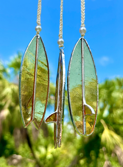 Amber Stained Glass Surfboard