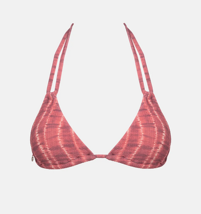 Sahara Tie Dye Double Strap Tri Top - Red