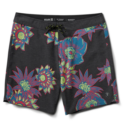 Passage 17" Boardshorts - Aurora Flora Black