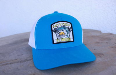 Florida Wahoo Retro Hat- Turquoise/White