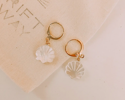 Mother of Pearl Seashell Earrings