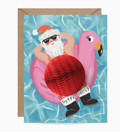 Pop up Card - Swimming Santa