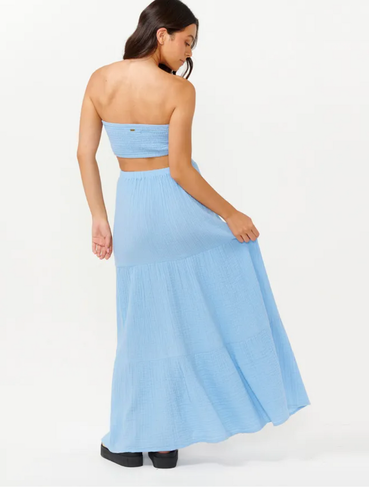 Premium Surf Maxi Dress - Mid Blue