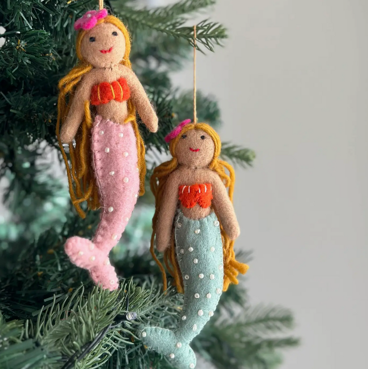Felt Mermaid Ornament - Assorted