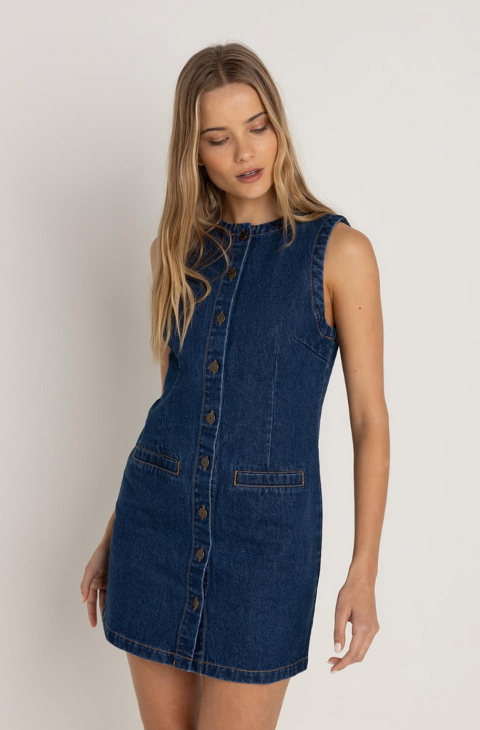white christmas dresses Wrangler Women's Retro Maxi Denim Dress, XL main image 1