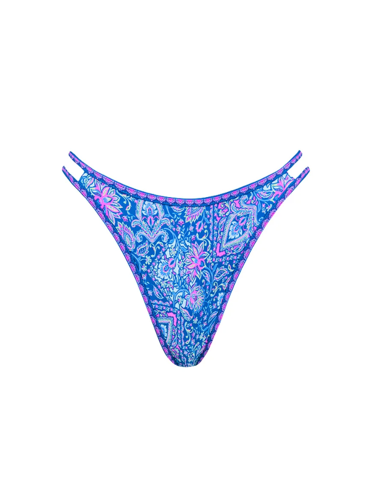 Twin Strap Cheeky Bikini Bottom - Lilac Moon