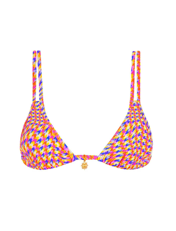 Twin Strap Bralette Bikini Top - Astro Pop