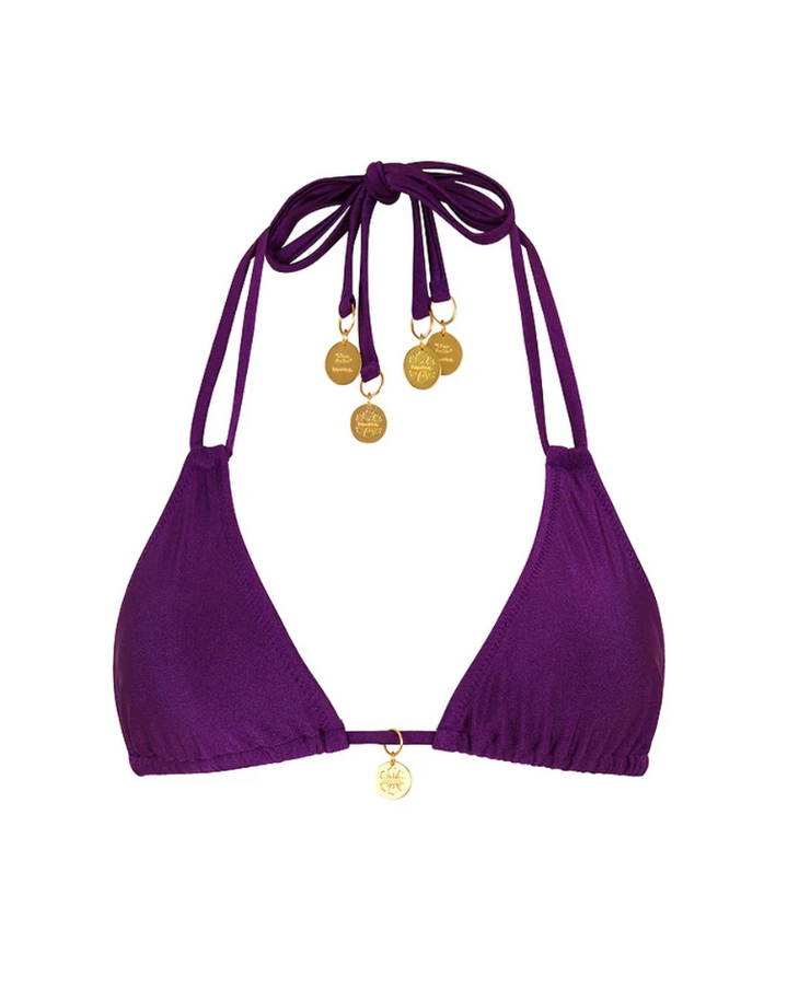 Halter Bralette Bikini Top - Sugar Plum