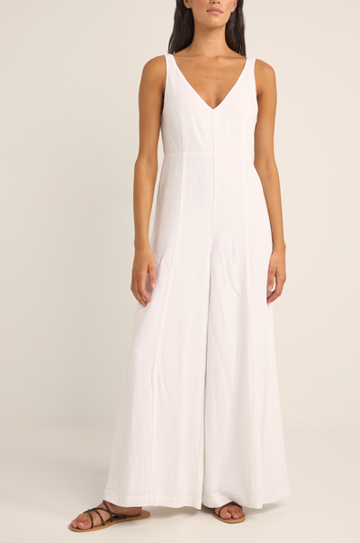 KiKi Wide Leg Jumpsuit - White