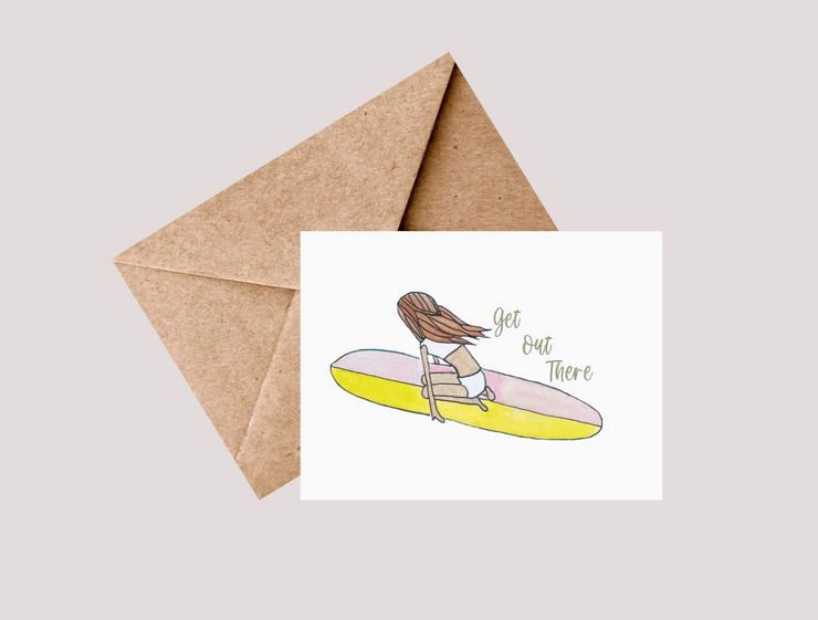 Get Out There Watercolor Greeting Card