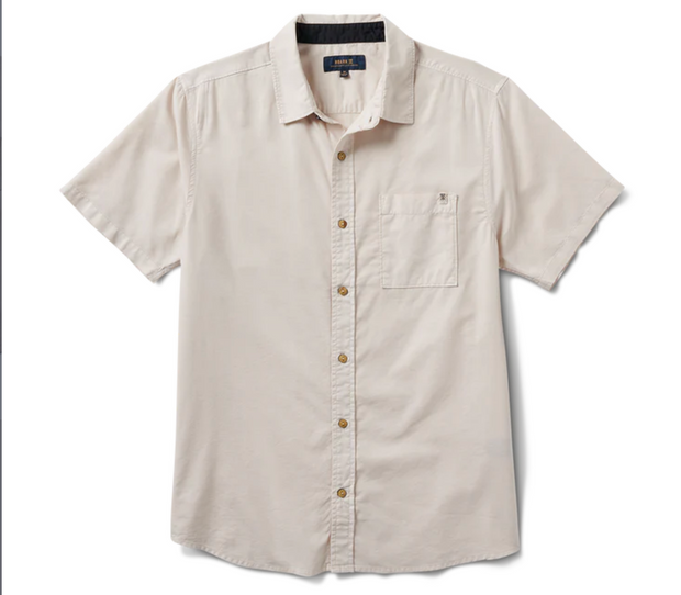 Made To Fade Short Sleeve Button Up Shirt - Washed Bone