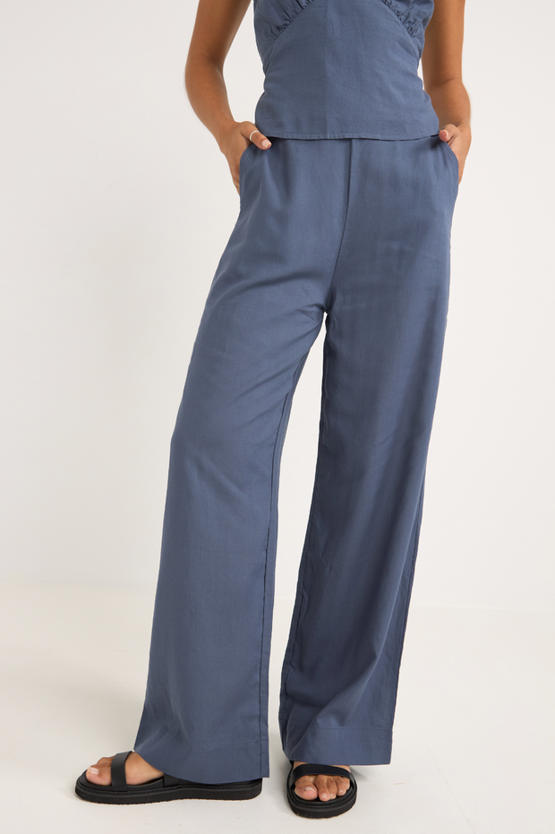 Stevie wide leg pant - Blue