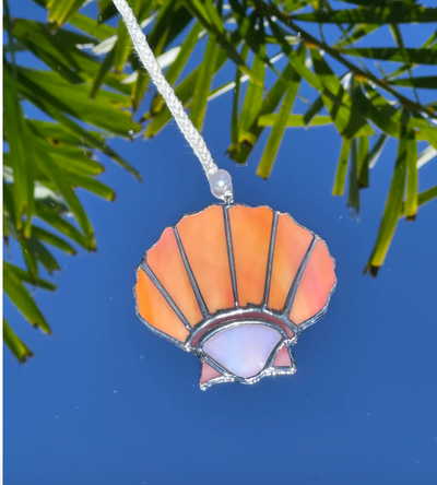 Sunrise Shell Stained Glass Design