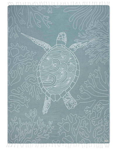 Sea Turtle Reef Deep Ocean Towel - Large