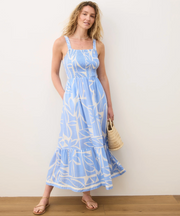 Selene Maxi Dress - Azul Mosaic