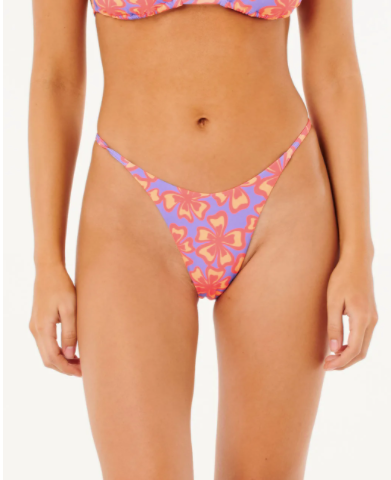 Neon Isles Hi Leg Bare Bikini Bottom Pant - Purple