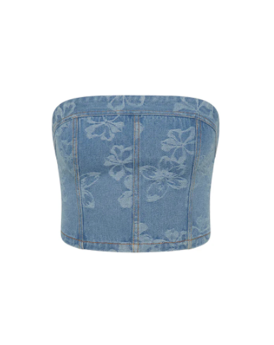 Strapless Bustier Top - Dixie Denim
