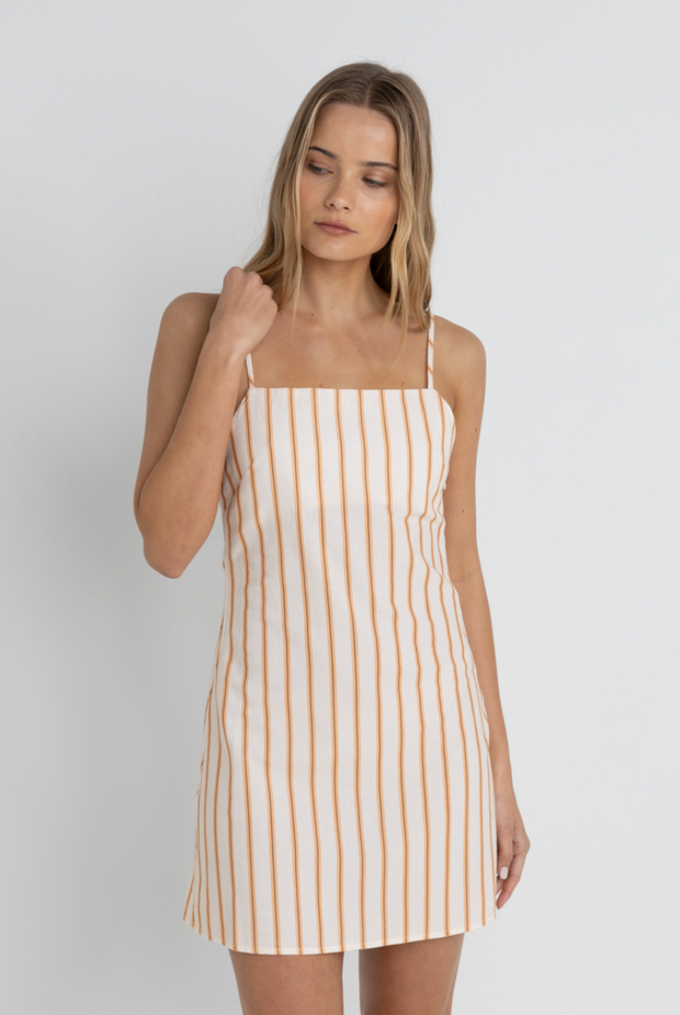 Tide Stripe Mini Dress - Natural