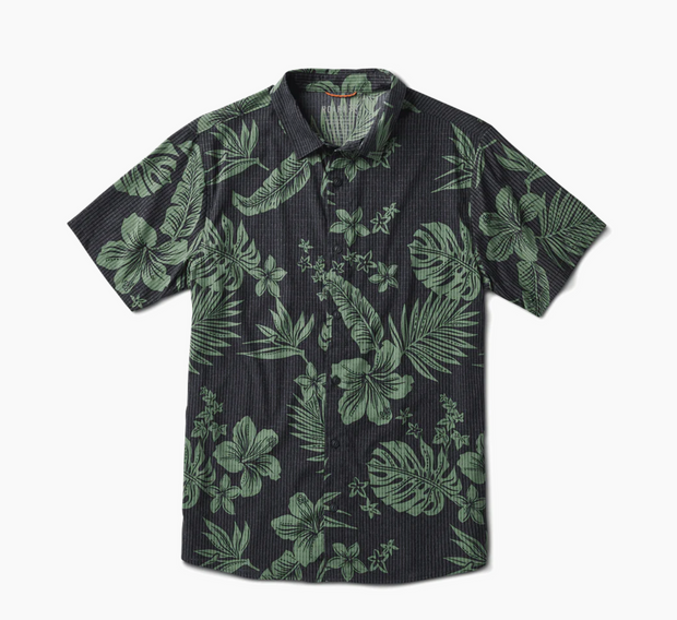 Bless Up Breathable Stretch Shirt - Black/Green Print