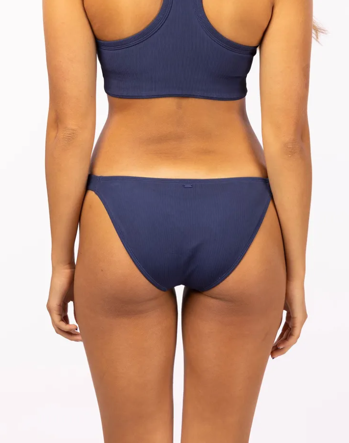 Surf Gypsy Overdyed Good Coverage Bikini Bottom - Dark Blue