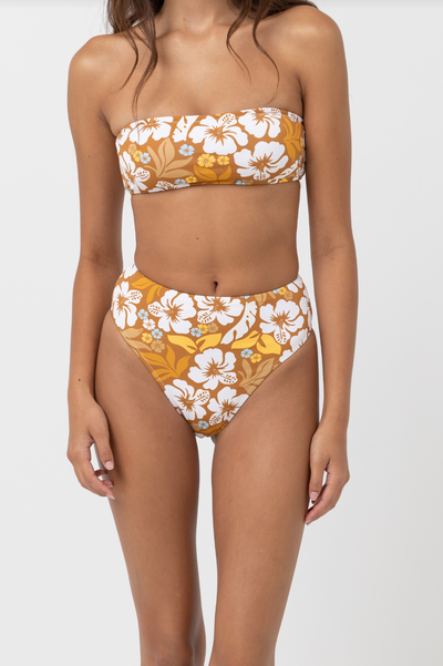 Pacific Floral High Waisted Pant - Golden