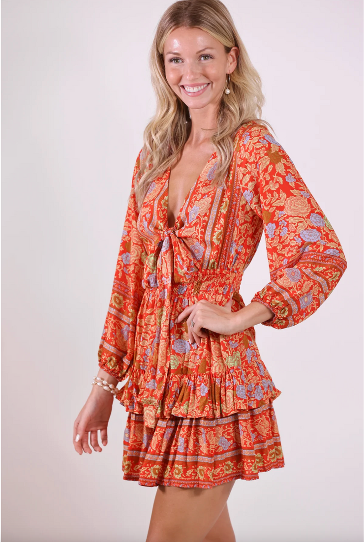 Lola Dress - Orange Crush