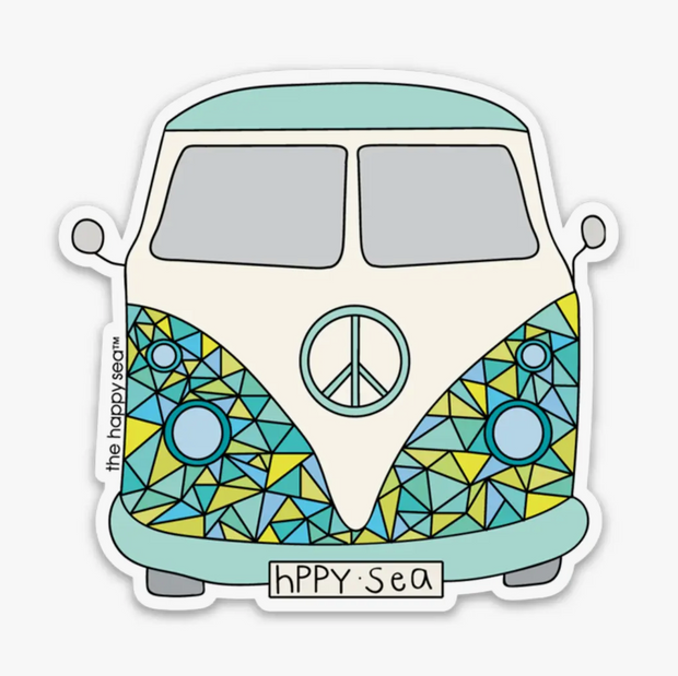 3" VW Van Peace Sticker