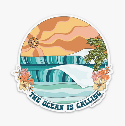 4" the Ocean Is Calling Sticker