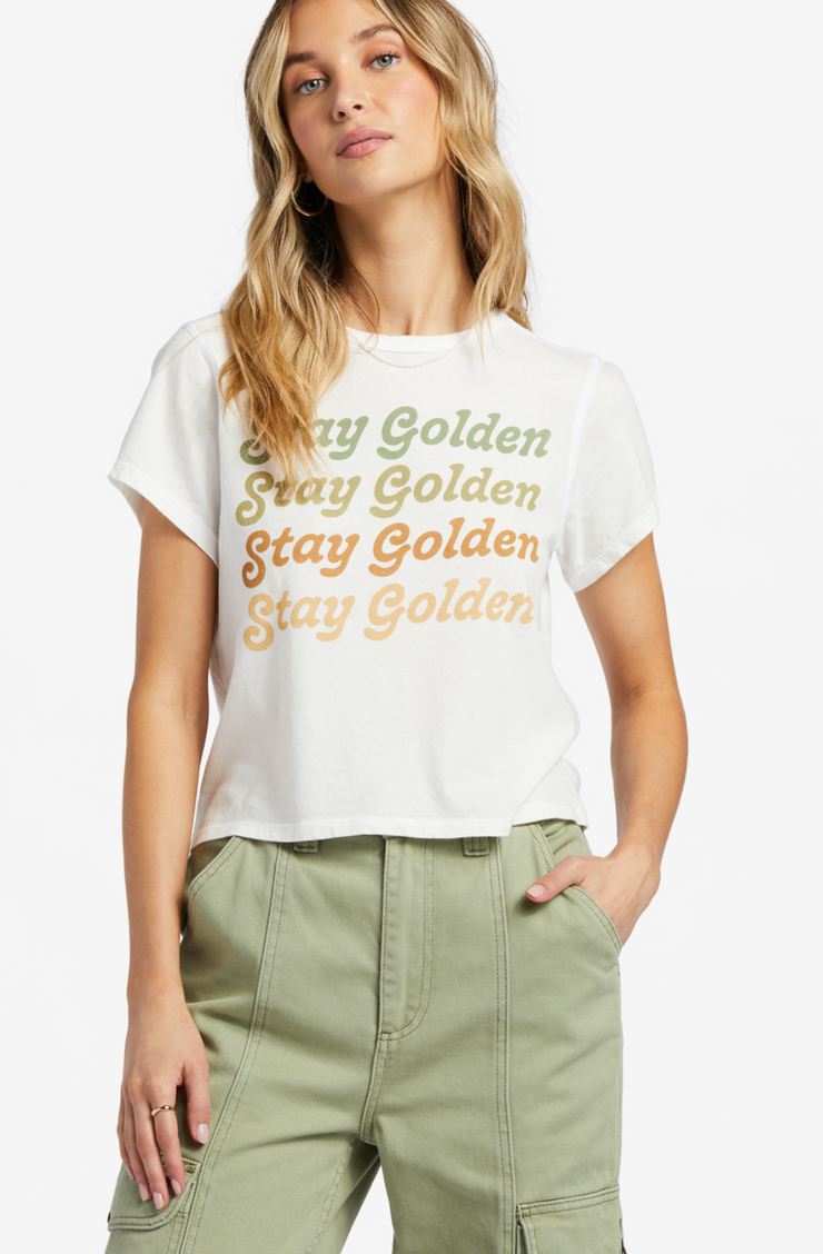Stay Golden T-Shirt - Salt Crystal