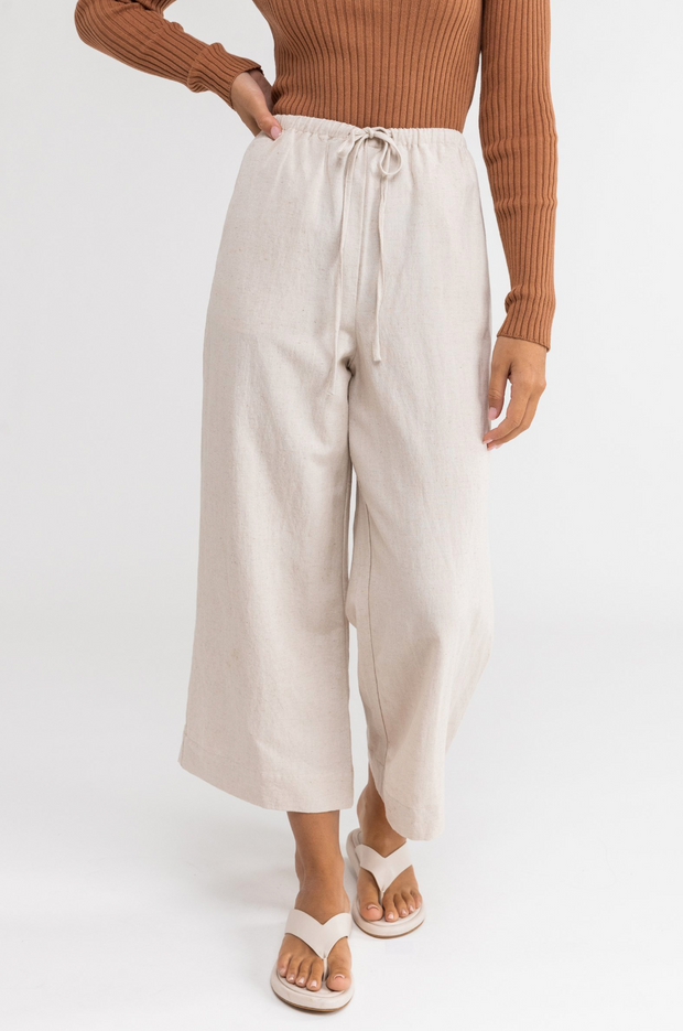 Classic Drawstring Pant - Oat