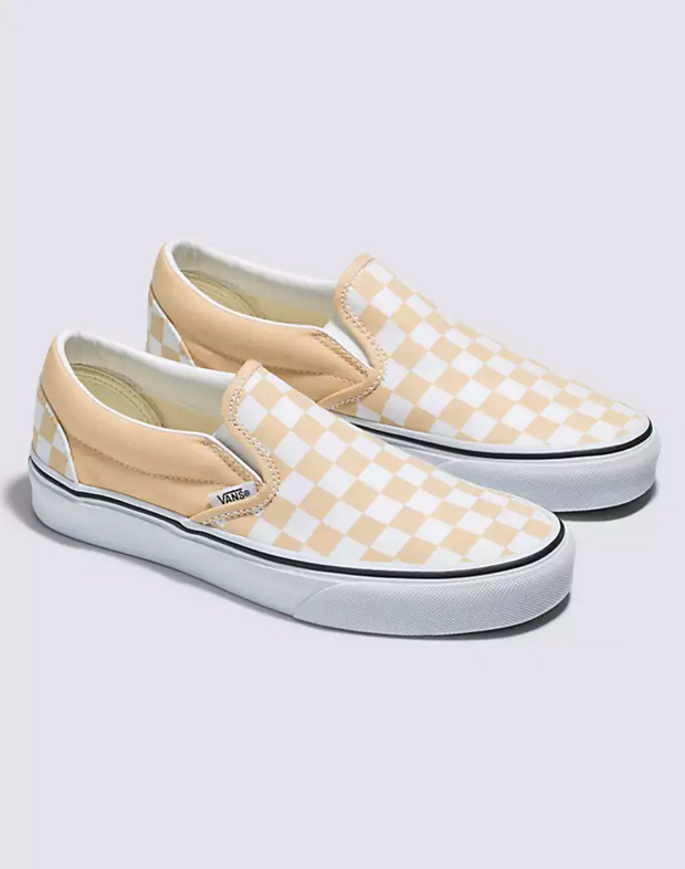 Classic Slip On Color Theory Checkerboard - Honey Peach