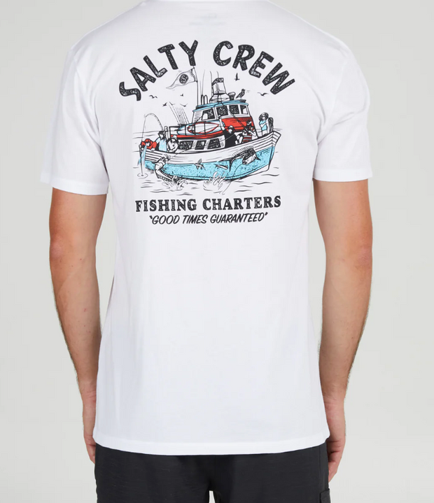 Fishing Charters Premium S/S Tee - White