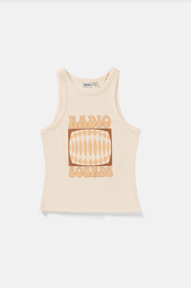 Interupted Tank Top - Vintage White